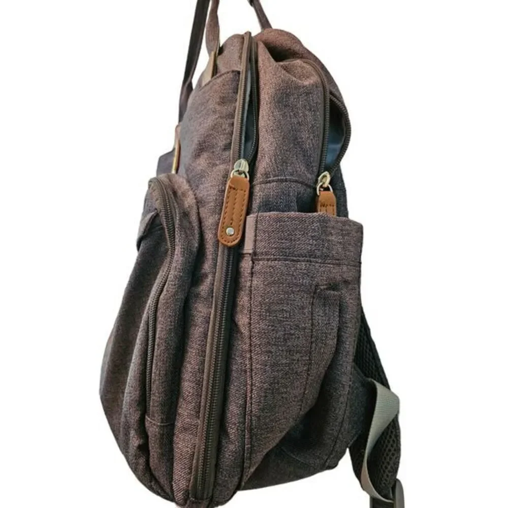 Ruvalino Diaper Bag Grey Gender Neutral Backpack Bag‎